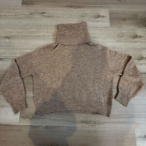 H&M Brown Wool Blend Turtle Neck Sweater Size Small